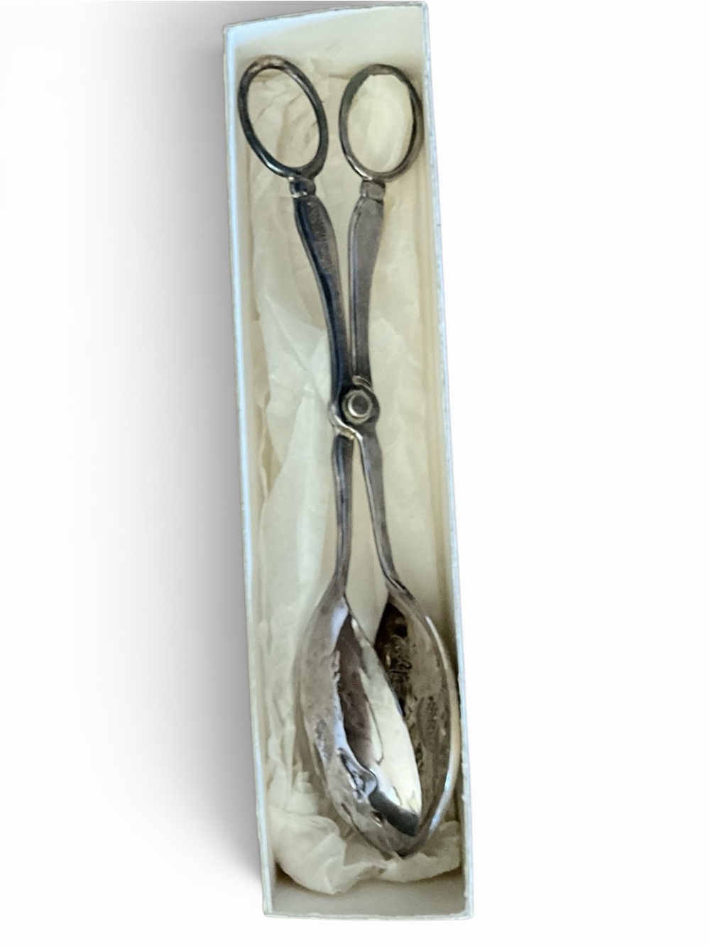 Vintage Sheffield England Silver Plate Serving Tong in Original Box
